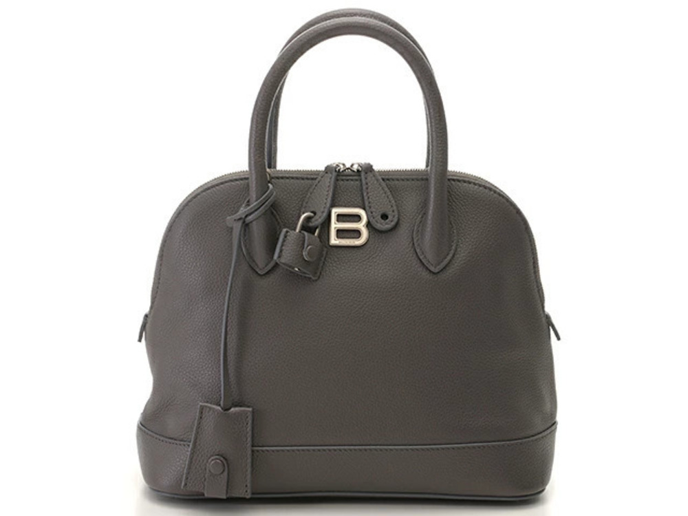 Balenciaga Top Handle Bag Leather Gray